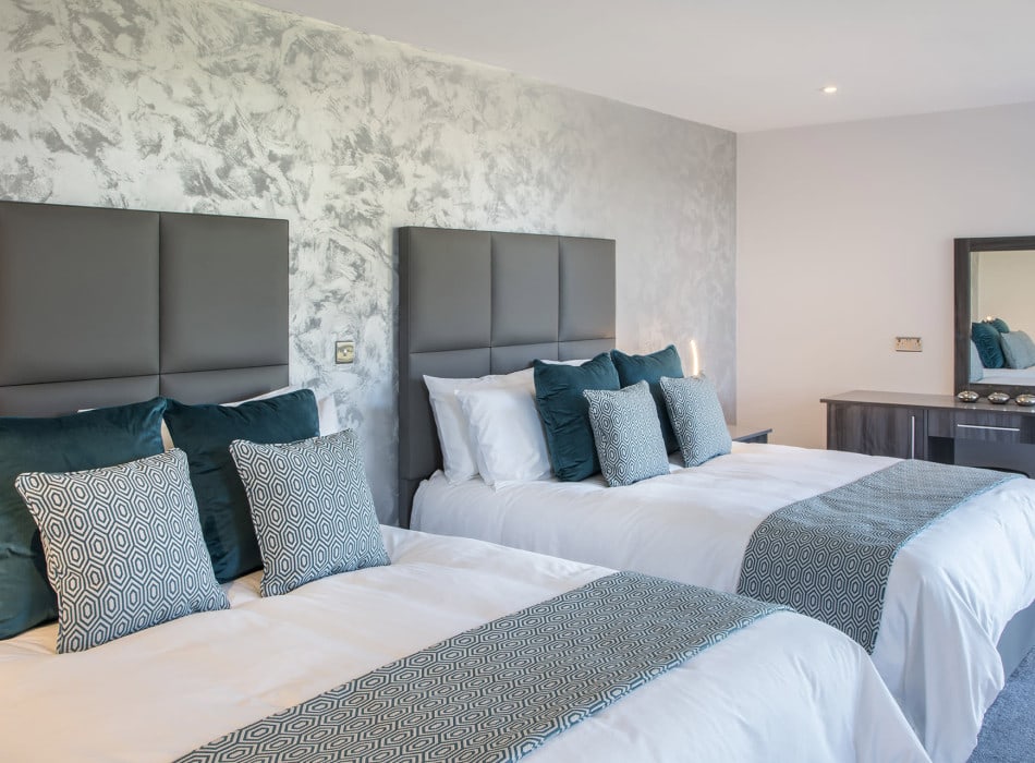 Cushions on two beds